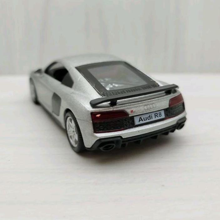 台灣現貨 全新盒裝1:36奧迪 AUDI R8 銀色 合金 模型車 玩具 迴力 兒童 生日 禮物 收藏 擺飾 交通 娛樂-細節圖4