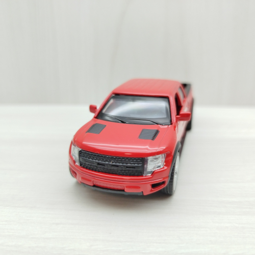 台灣現貨 全新盒裝~1:52~福特貨卡 F-150 紅色 合金 模型車 玩具 迴力 兒童 生日 禮物 收藏 擺飾 交通