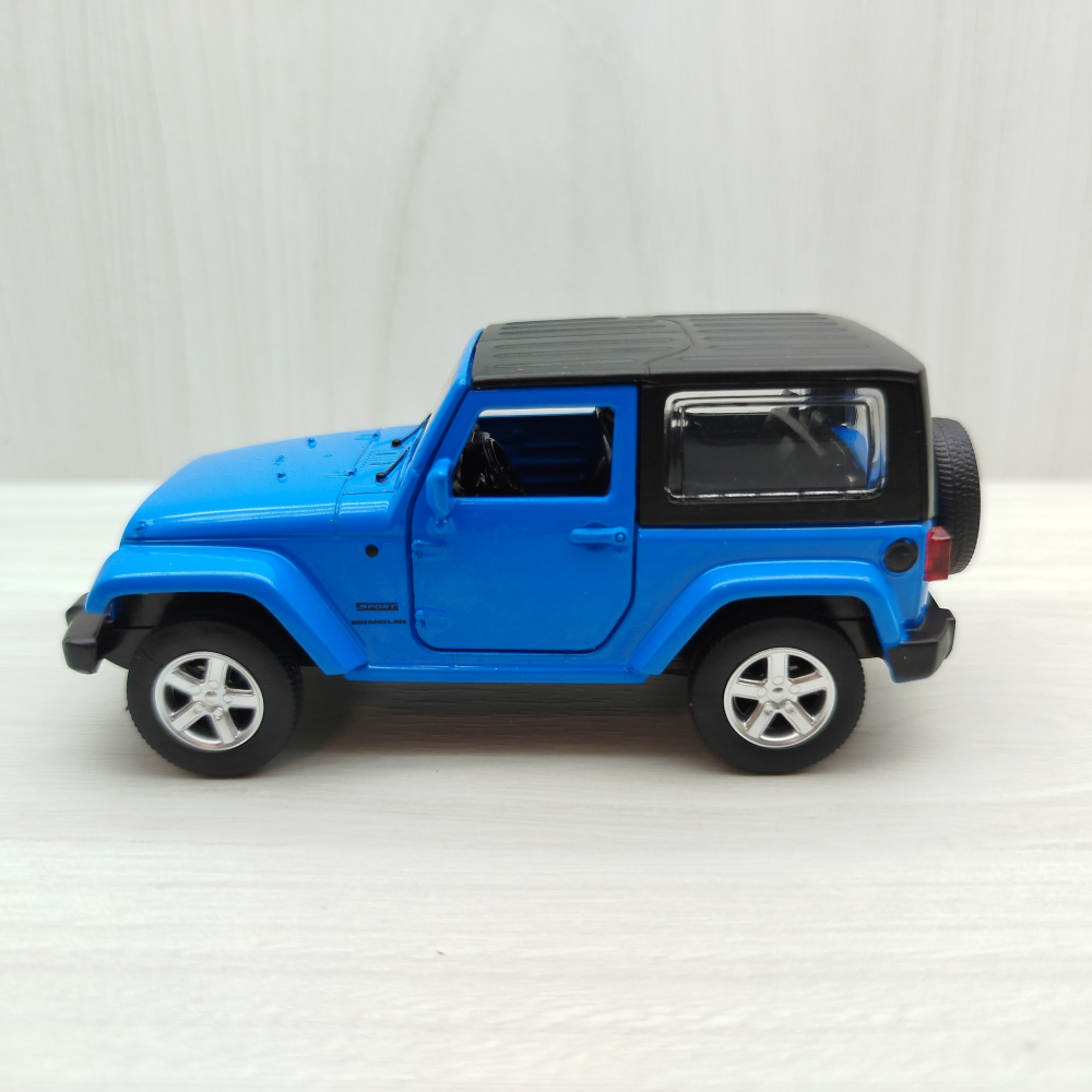 台灣現貨 全新盒裝1:43~吉普JEEP WRANGLER 藍色 合金 模型車 玩具 迴力 兒童 生日 禮物 收藏 擺飾-細節圖2