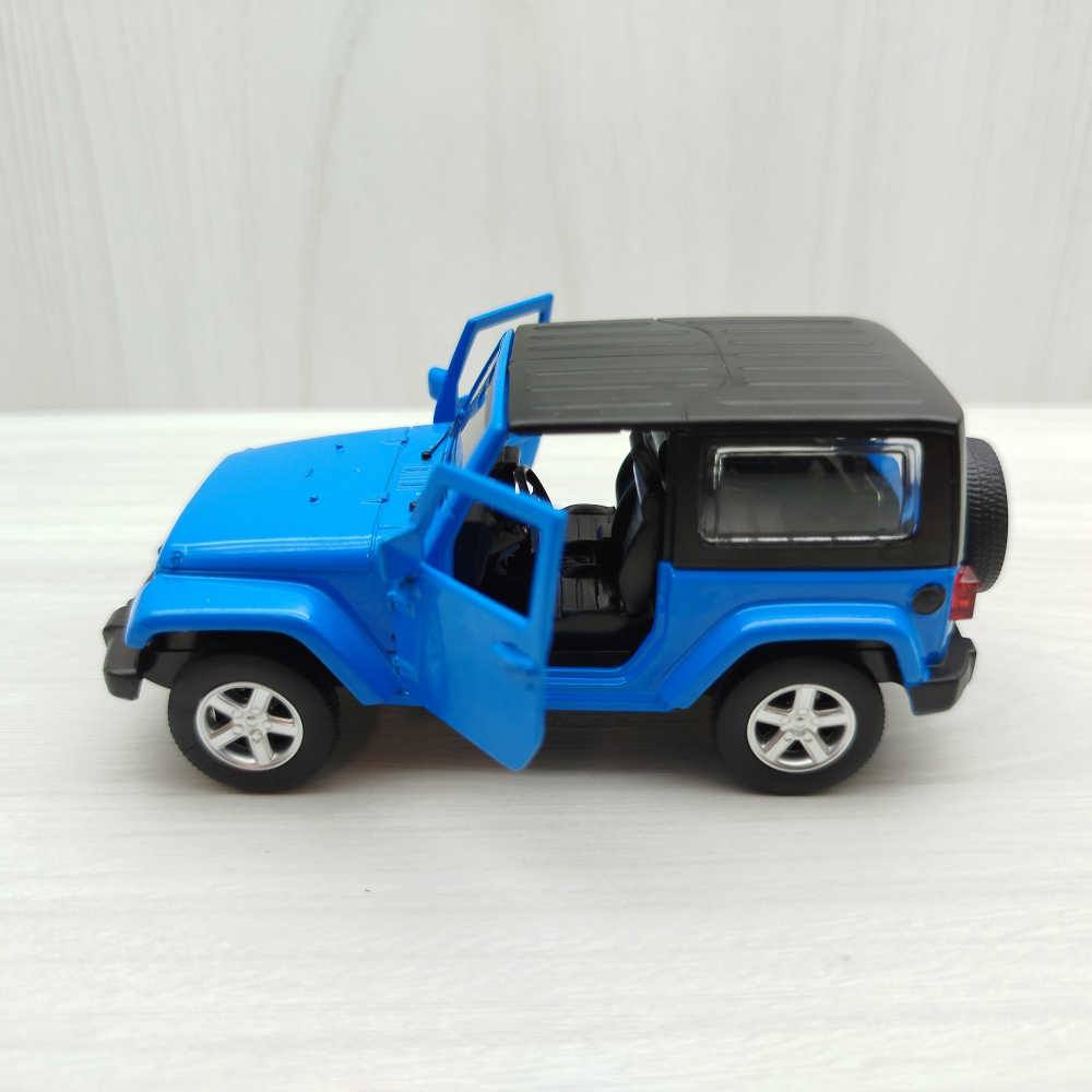 台灣現貨 全新盒裝1:43~吉普JEEP WRANGLER 藍色 合金 模型車 玩具 迴力 兒童 生日 禮物 收藏 擺飾-細節圖3