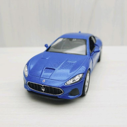 台灣現貨 全新盒裝1:36~瑪莎拉蒂MASERATI GT 藍色 合金 模型車 玩具 迴力 兒童 生日 禮物 收藏 擺飾