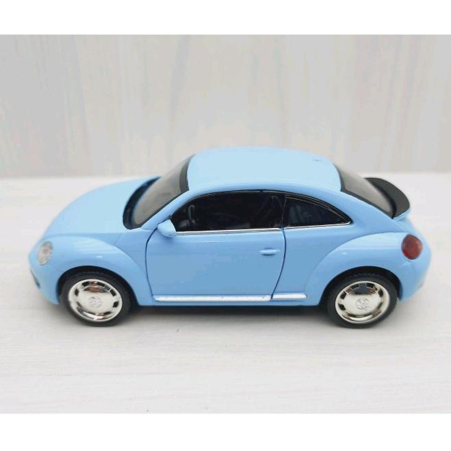 台灣現貨 全新盒裝1:36福斯金龜車NEW BEETLE 水藍色 合金 模型車 玩具 迴力 兒童 生日 禮物 收藏 擺飾-細節圖2