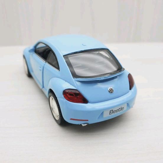 台灣現貨 全新盒裝1:36福斯金龜車NEW BEETLE 水藍色 合金 模型車 玩具 迴力 兒童 生日 禮物 收藏 擺飾-細節圖4