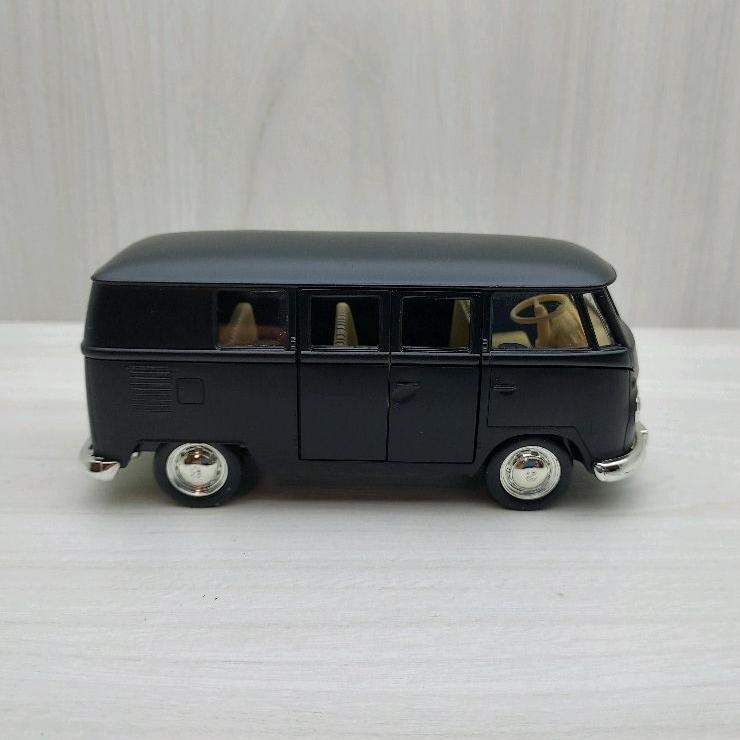 台灣現貨 全新盒裝1:36福斯廂型車1963 Bus T1消光黑 合金 模型車 玩具 迴力 兒童 生日 禮物 收藏 擺飾-細節圖2