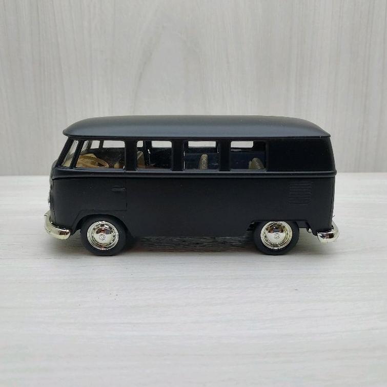 台灣現貨 全新盒裝1:36福斯廂型車1963 Bus T1消光黑 合金 模型車 玩具 迴力 兒童 生日 禮物 收藏 擺飾-細節圖3