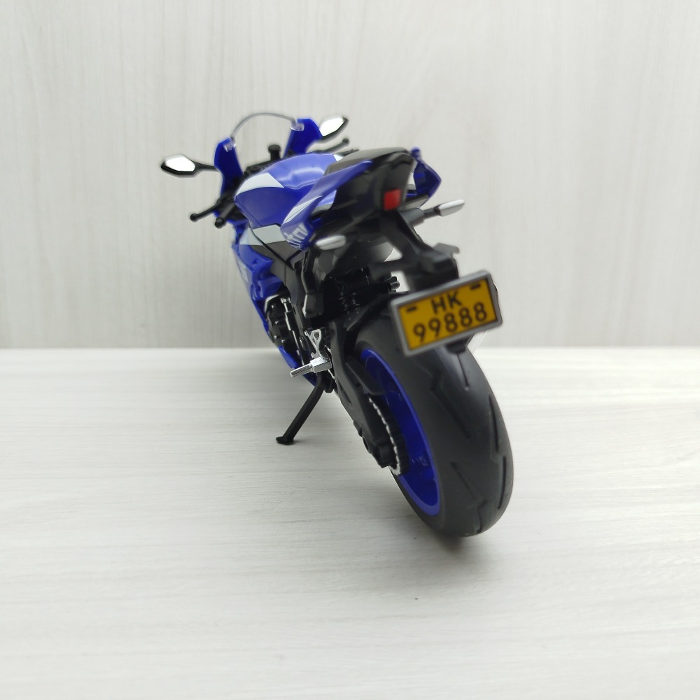 宅米吉 全新現貨~1:12~山葉 YAMAHA YZF-R1M 藍色 (聲光車) 模型車 玩具 兒童  重機 摩托車-細節圖5