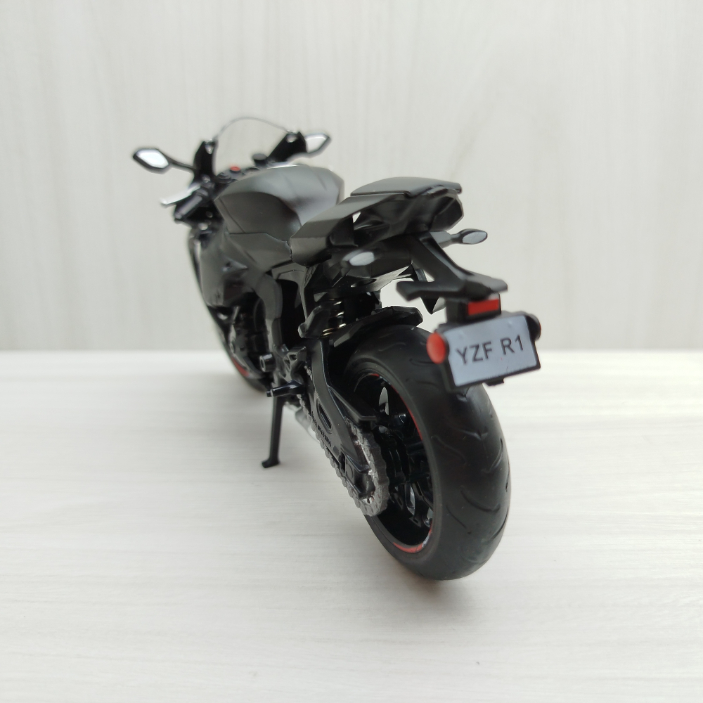 宅米吉 全新現貨~1:12~山葉 YAMAHA YZF-R1 黑色 模型車 玩具 兒童 收藏 重機 摩托車 交通模型-細節圖5