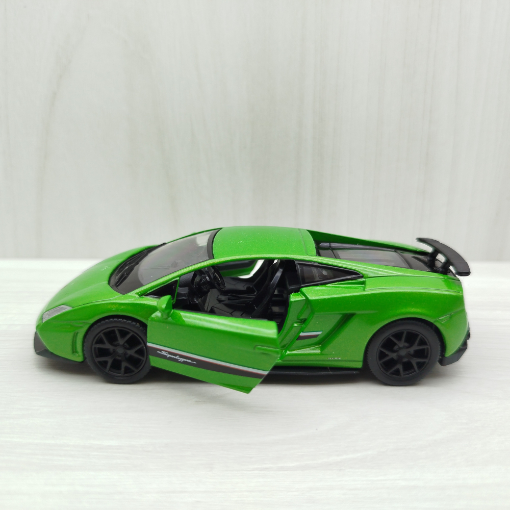 全新盒裝現貨~1:36~藍寶堅尼   Gallardo 蓋拉多 LP570-4 綠色 合金 迴力車-細節圖3