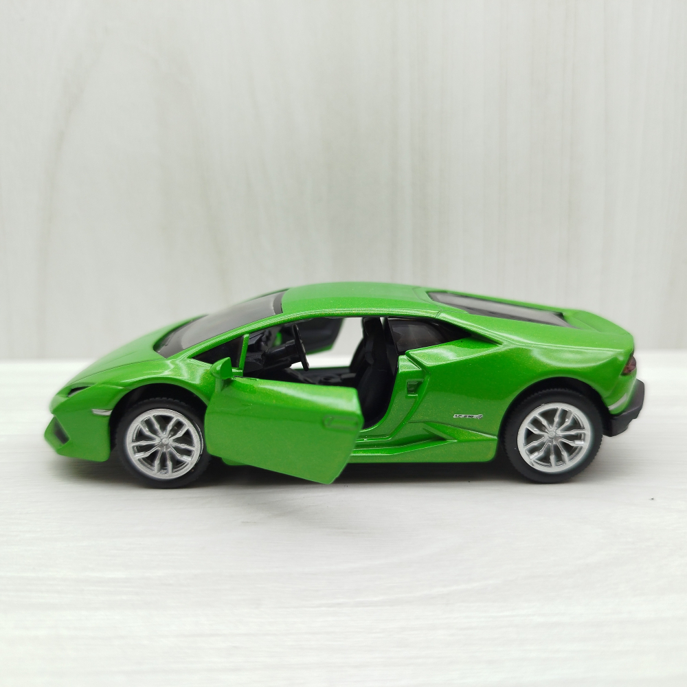 全新盒裝現貨~1:36~藍寶堅尼  Huracan Coupe 颶風 LP610-4 綠色 合金 迴力車-細節圖3