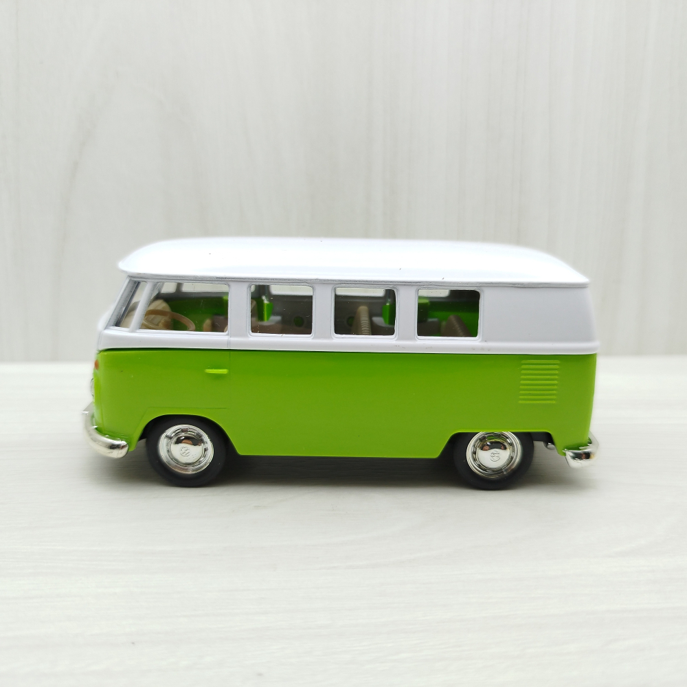 全新盒裝現貨~1:36~福斯廂型車 Bus T1 綠白色塗裝 合金 模型車 迴力車 玩具 兒童 禮物 收藏 交通-細節圖2
