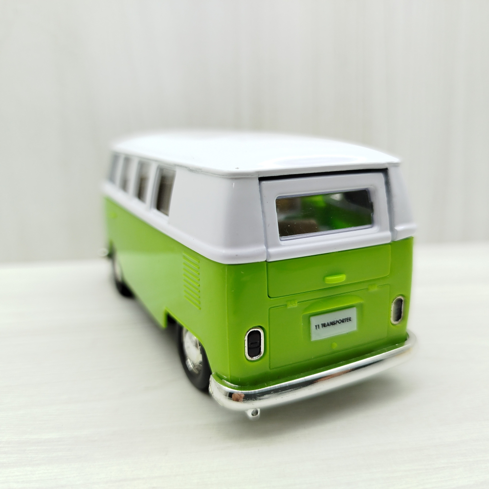 全新盒裝現貨~1:36~福斯廂型車 Bus T1 綠白色塗裝 合金 模型車 迴力車 玩具 兒童 禮物 收藏 交通-細節圖4