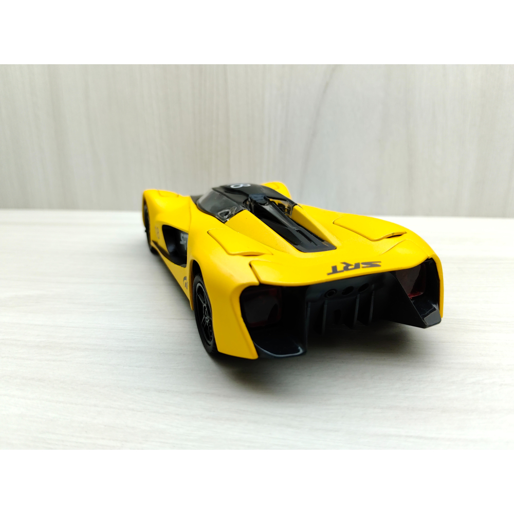 全新盒裝現貨~1:32~道奇Dodge SRT戰斧極速超跑 黃色 合金 模型車 聲光車 玩具 收藏-細節圖4