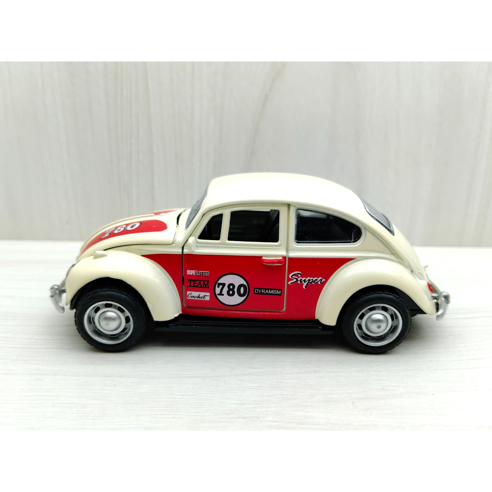 全新盒裝現貨~1:32~福斯 1967復古金龜車 米色 合金 模型車 聲光車 玩具 兒童 禮物 收藏 交通-細節圖2