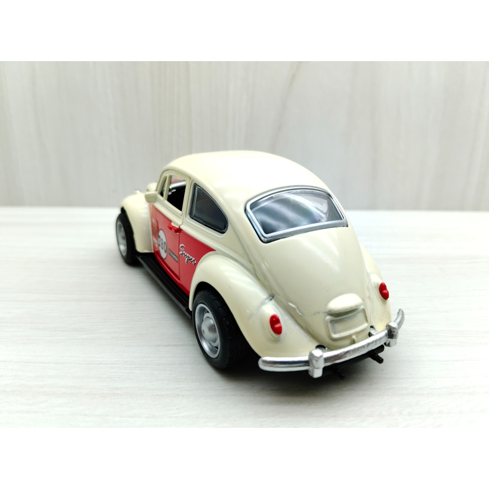 全新盒裝現貨~1:32~福斯 1967復古金龜車 米色 合金 模型車 聲光車 玩具 兒童 禮物 收藏 交通-細節圖4