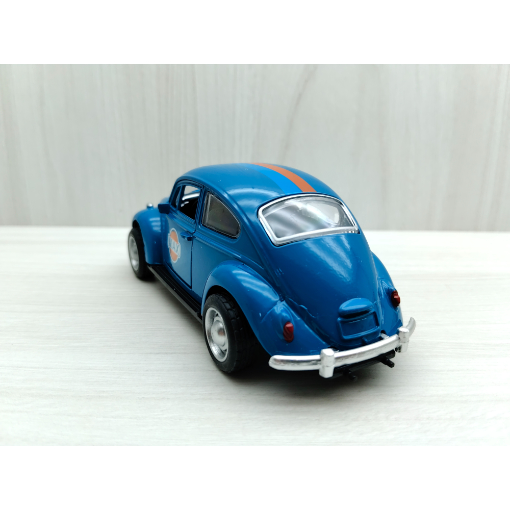 全新盒裝現貨~1:32~福斯 1967復古金龜車 藍色 合金 模型車 聲光車 玩具 兒童 禮物 收藏 交通-細節圖4
