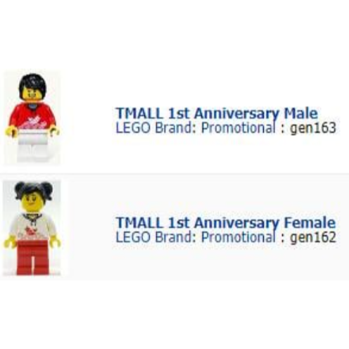 樂高小店鋪。LEGO樂高天貓官方旗艦店1周年限定人偶組-細節圖6