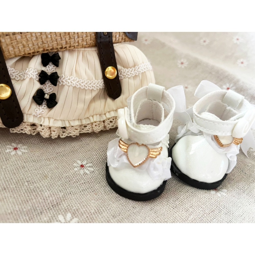 【現貨】20cm天使小皮鞋（可用於20cm棉花娃/BJD）無屬性 娃衣 棉花娃 娃娃 棉花娃娃 棉花娃衣-細節圖2