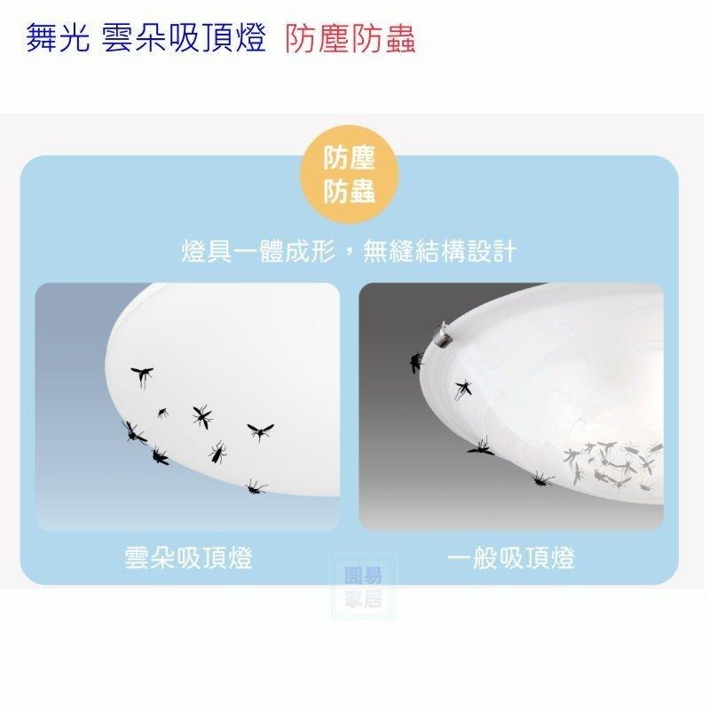 附發票 舞光 LED雲朵吸頂燈 24W CNS 全電壓 快拆底座 簡約風-細節圖4