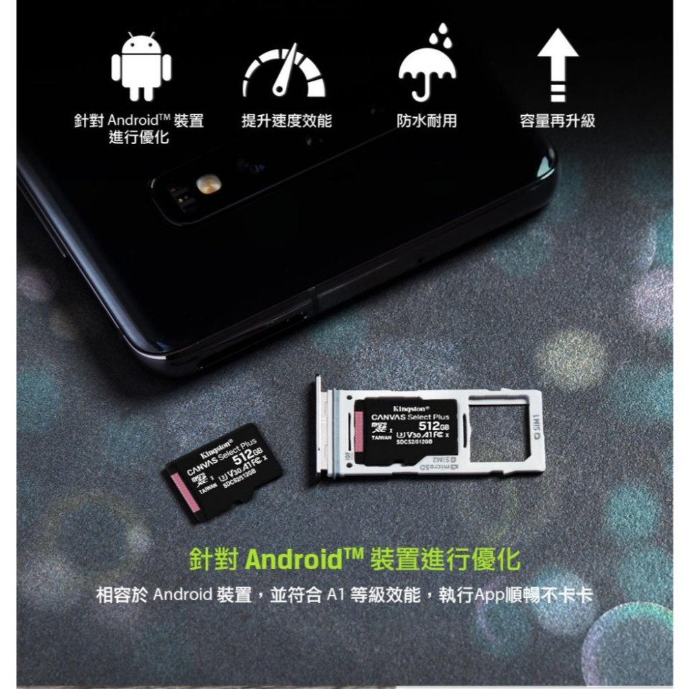 【熱銷】Kingston 金士頓 Canvas Select Plus－256G／512G microSDXC 記憶卡-細節圖4