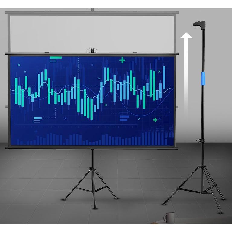 【現貨】移動投影布幕 壁掛投影布幕 支架布幕 投影布幕 60寸 72寸 84寸 投影機 60吋 72吋 84吋 100吋-細節圖7