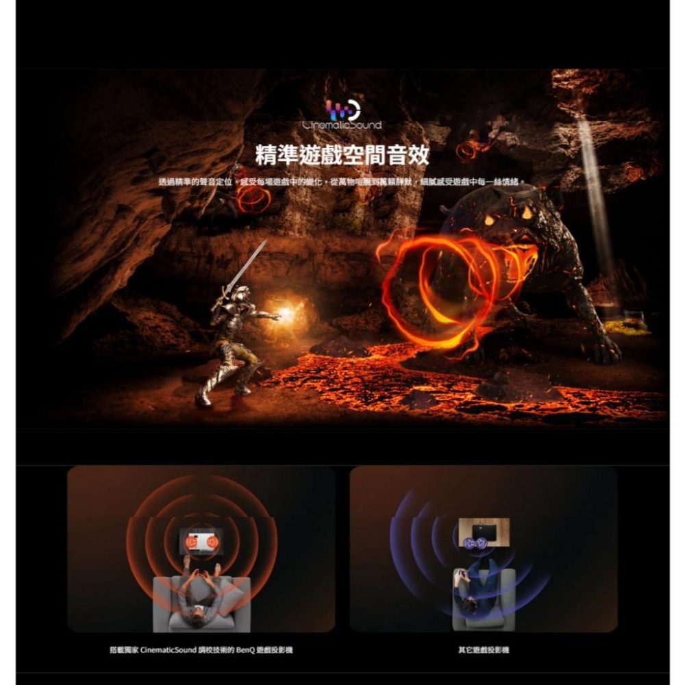BenQ 明碁 X500i－4K HDR 4LED 短焦輕遊戲投影機 低延遲 2200 ANSI 投影機 光華-細節圖5