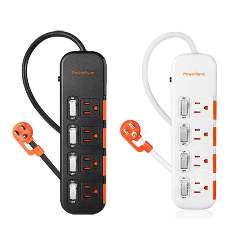 PowerSync 群加 TS4DB/TS4DC 4開4插滑蓋防塵防雷擊延長線  1.8m 延長線 充電座 光華商場-細節圖2