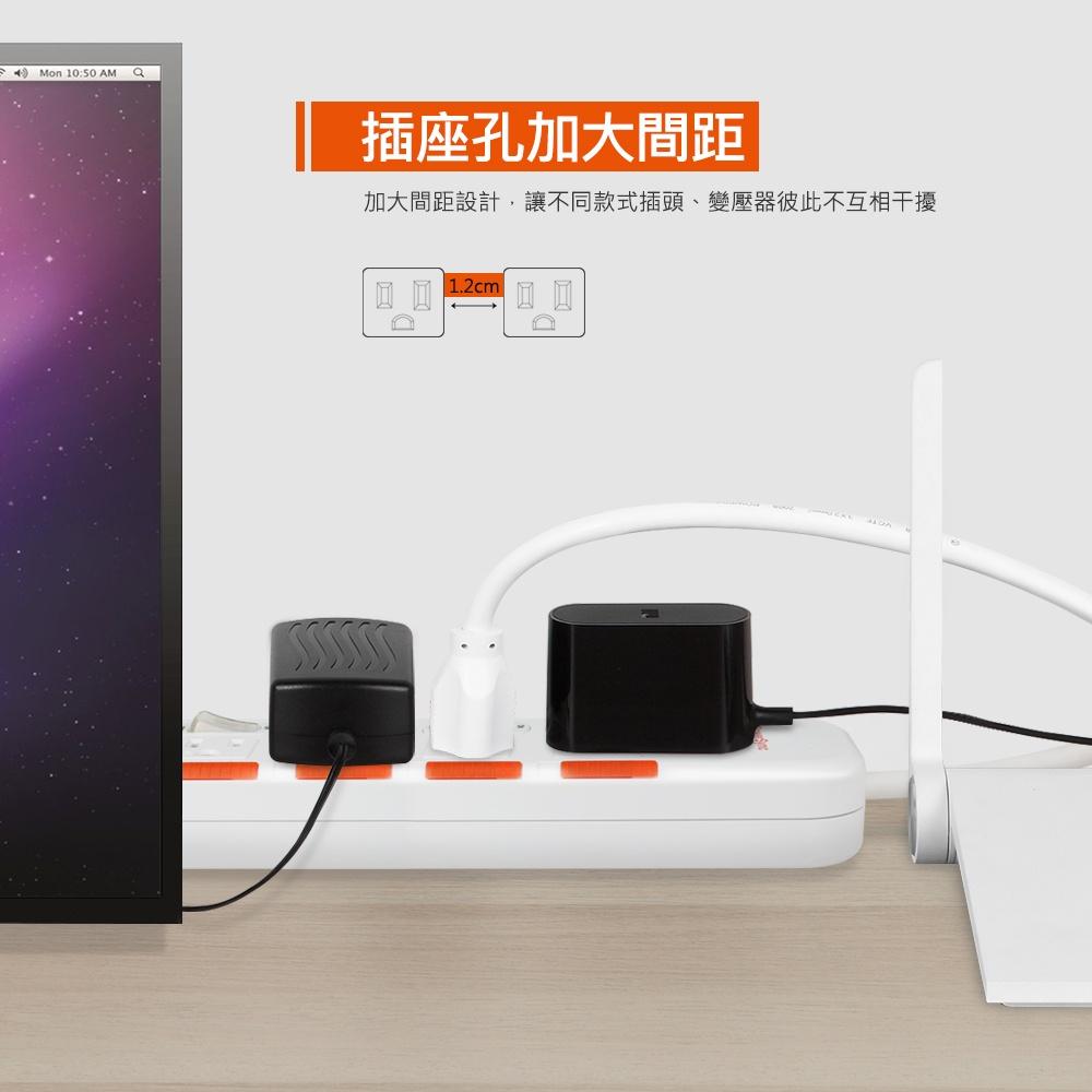 PowerSync 群加 TS4DB/TS4DC 4開4插滑蓋防塵防雷擊延長線  1.8m 延長線 充電座 光華商場-細節圖5
