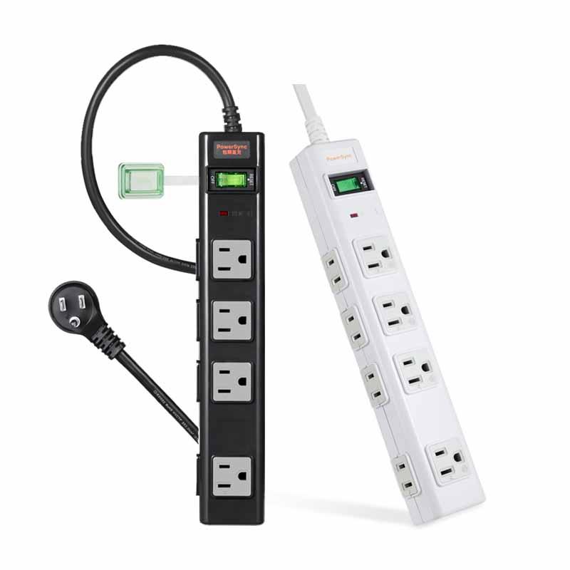 PowerSync 群加 台製 3孔+2孔8插尿素防雷擊延長線 磁鐵固定 PWS-EAMS18/TN8M0018 光華-細節圖2