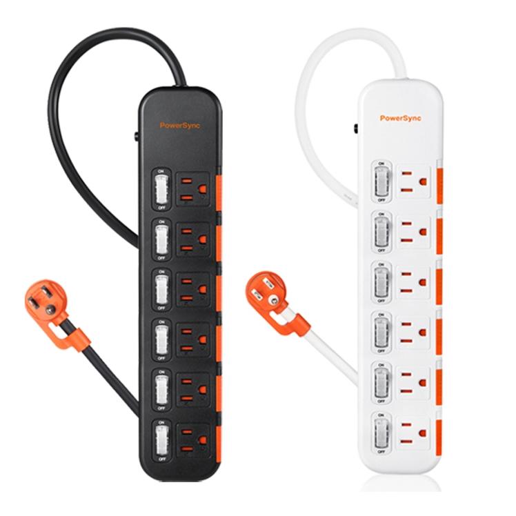 PowerSync 群加 6開6插滑蓋防塵防雷擊延長線 TS6DC/TS6DB 充電座 1.2m 延長座 光華商場-細節圖2