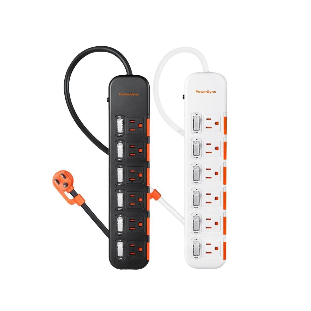 PowerSync 群加 6開6插滑蓋防塵防雷擊延長線 1.8m／2.7m／4.5m 六開六插 延長線 光華商場-細節圖2