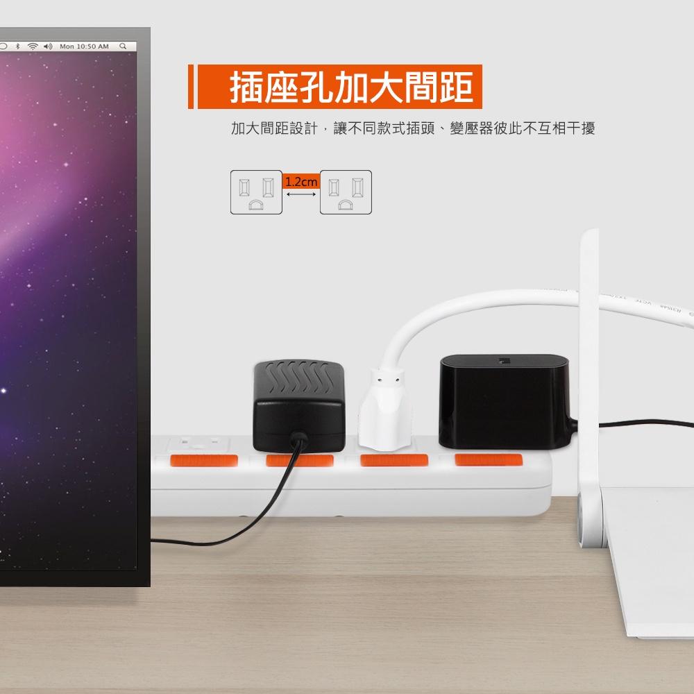 PowerSync 群加 1開6插滑蓋防塵防雷擊延長線 TS6DC/TS6DB 充電座 1.8m 延長座 光華商場-細節圖7