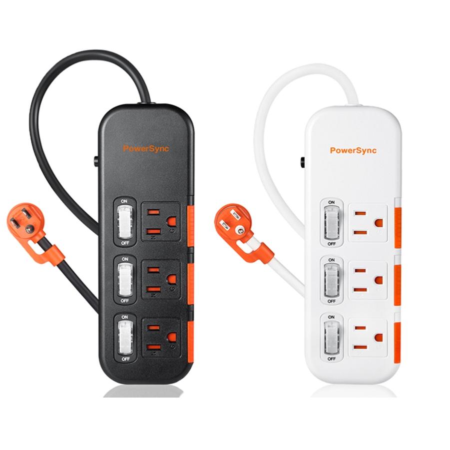 Powersync 群加 3開3插滑蓋防塵防雷擊延長線1.2m 1.8m 2.7m TS3DB/TS3DC 電源插座-細節圖2