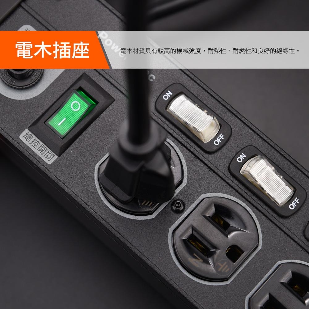 PowerSync 群加 鋁合金防雷擊抗搖擺延長線 3開2插/5開4插/7開6插 延長插座 光華商場-細節圖6