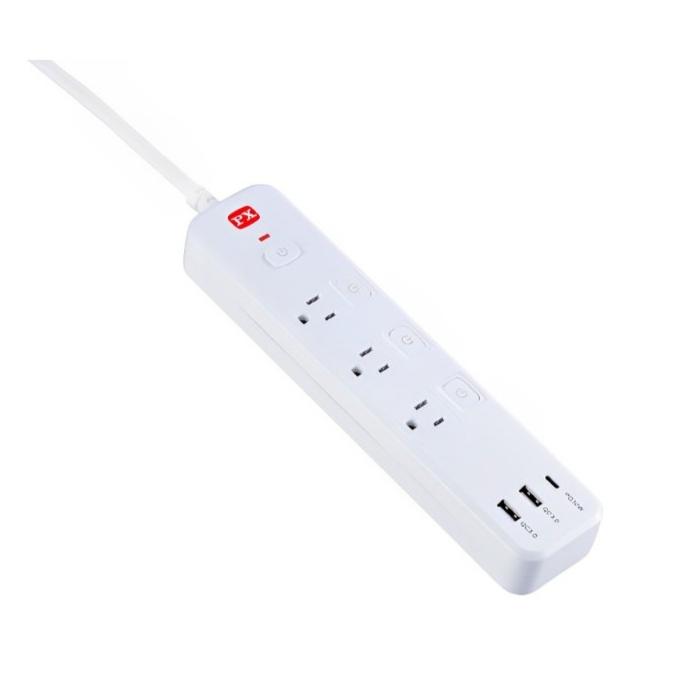 PX 大通 PEC-343P6W 4切3座6尺USB電源延長線 台灣製造 USB 延長線 電源延長線 光華商場-細節圖2