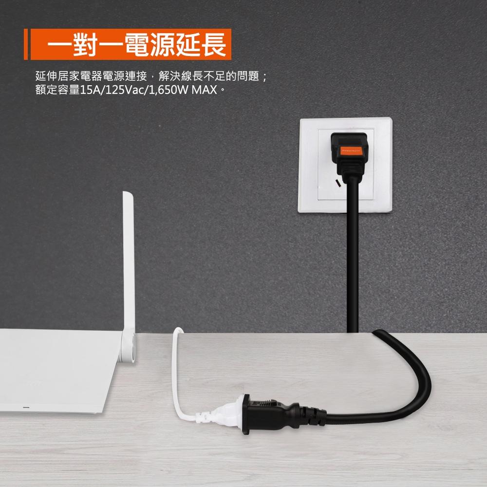 PowerSync 群加 台灣製 2P 過載斷電中繼延長線 1.8m/2.7m/4.5m 中繼線 延長線 光華-細節圖6