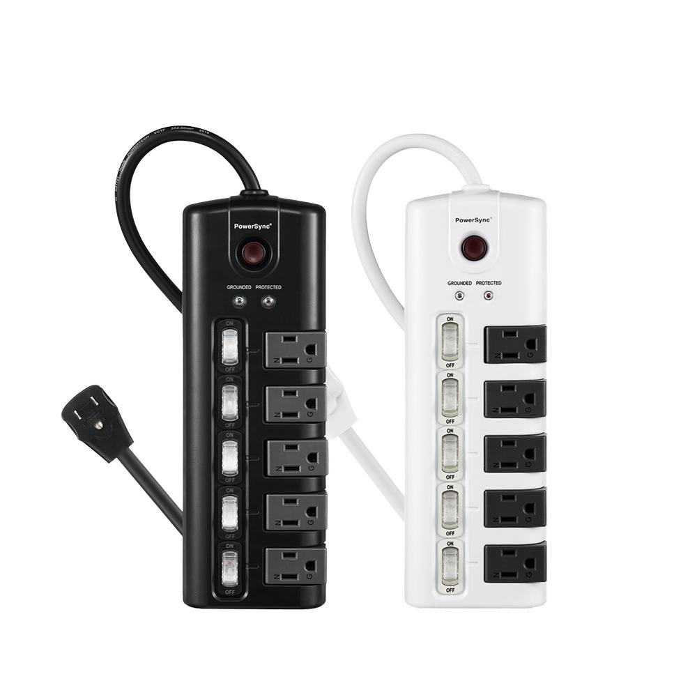 PowerSync 群加 TS5X9018 TS5X0018 5開5插防雷擊旋轉插座延長線 防雷擊 可旋轉 延長線 光華-細節圖2