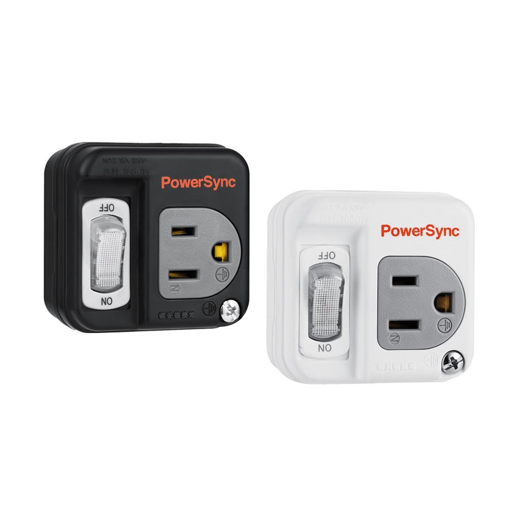 PowerSync 群加 TC1390／TC1300 3P轉2P開關壁插-白色 台灣製造 壁插 擴充插座 3轉2 光華-細節圖2