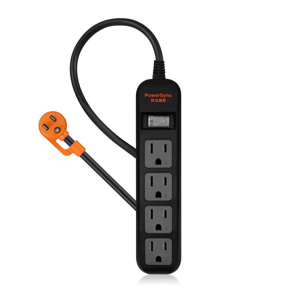 PowerSync 群加 TS4ZF012 直立式1開4插防雷擊抗搖擺延長線 台灣製造 防雷擊 延長線 光華-細節圖2