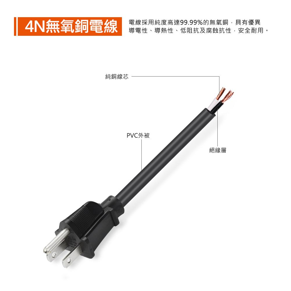 PowerSync 群加 TZ13L－3P 一對一安全鎖中繼線 1m／2m／3m 延長線 延長電源線 安全延長線 光華-細節圖8