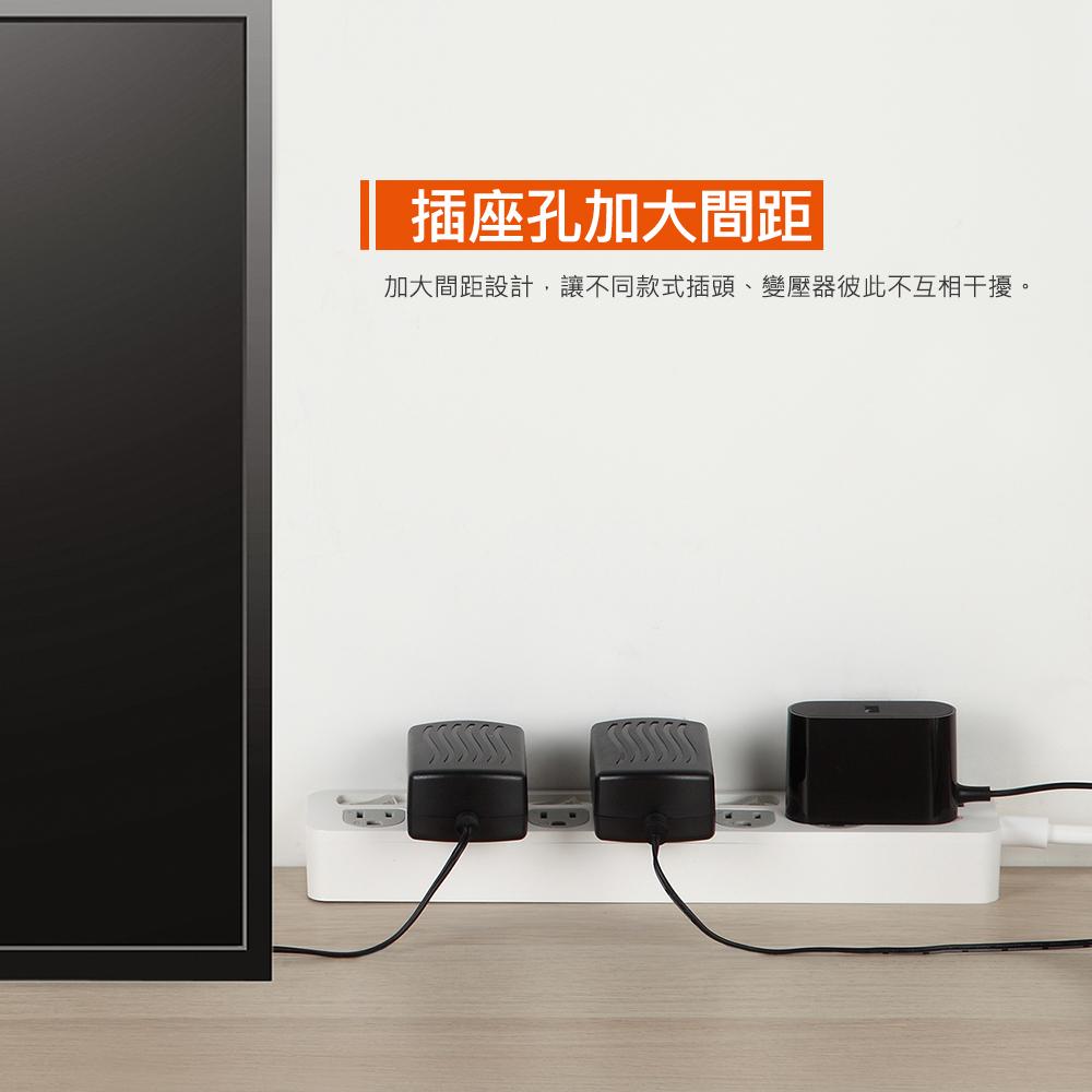 PowerSync 群加 TPS376TN 7開6插防雷擊抗搖擺延長線 1.8m 台灣製造 延長線 光華-細節圖7