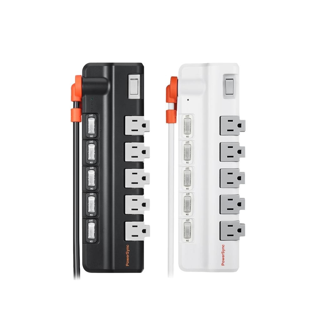 PowerSync 群加 TR5X9118／TR5X0118 6開5插防雷擊抗搖擺旋轉延長線 防雷擊 抗搖擺 延長線-細節圖2