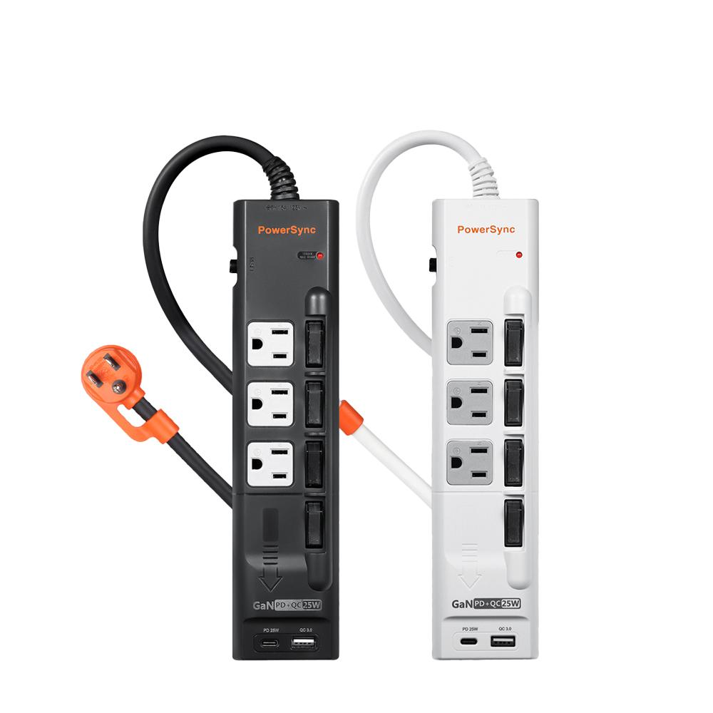 PowerSync 群加 TS43Q918 4開3插GaN快充防雷擊延長線 防雷擊 GaN 氮化鎵 快充 延長線 光華-細節圖2