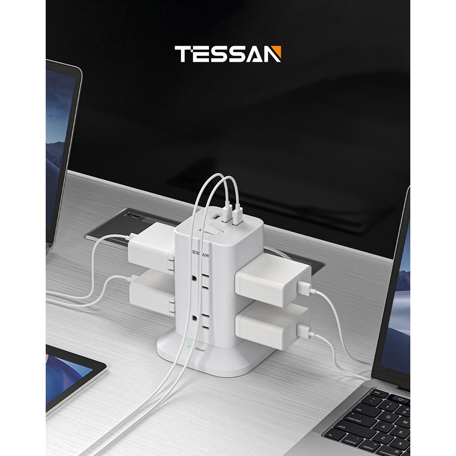 TESSAN TPS03-US-PD－1開8插3P USB+PD 20W 立式桌上型延長線 1.8米 延長線 光華-細節圖8
