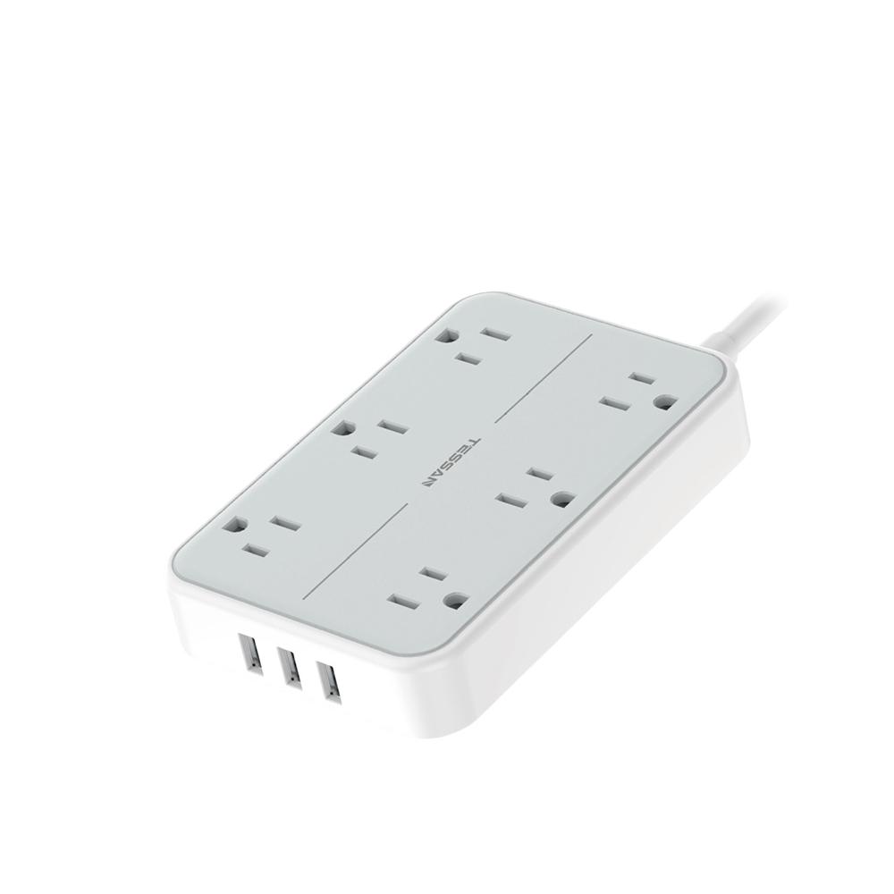 TESSAN TS-106 1開6插3P 3孔USB延長線 1.8米 USB 延長線 光華-細節圖2