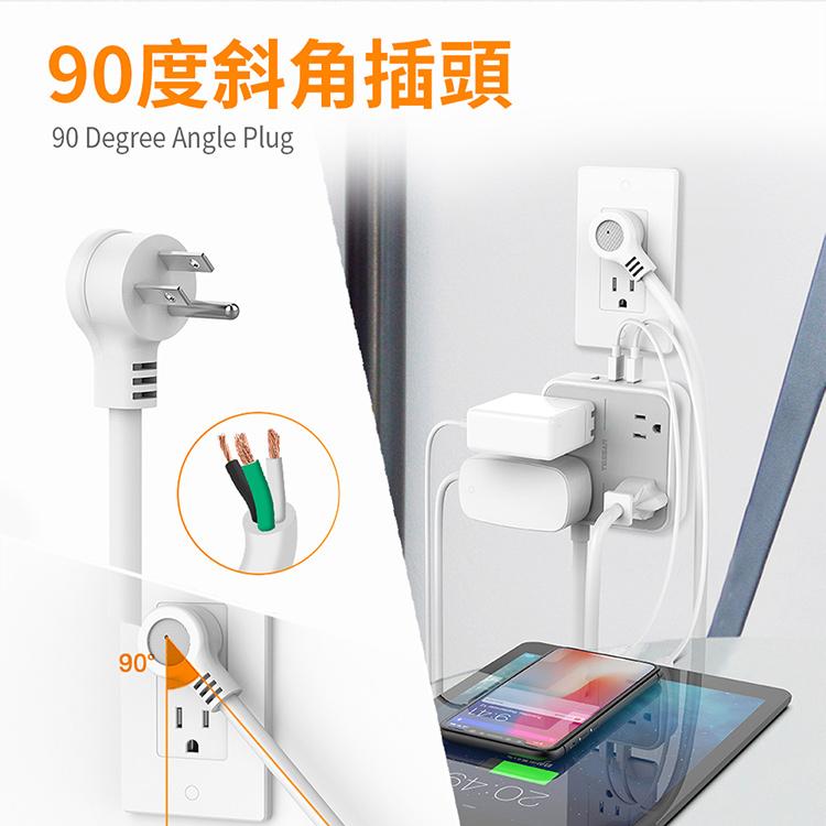 TESSAN TS-102 1開4插3P 3孔USB延長線 1.8米 USB 延長線 光華-細節圖6