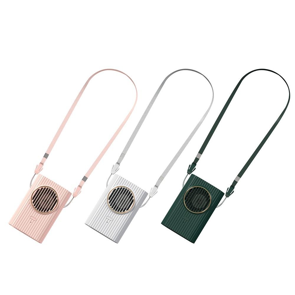 KINYO UF-176 復刻3用輕巧掛脖扇 白日夢/粉曖昧 附贈頸掛繩 手扇 掛扇 USB直充 三檔位風速 折疊支架-細節圖2