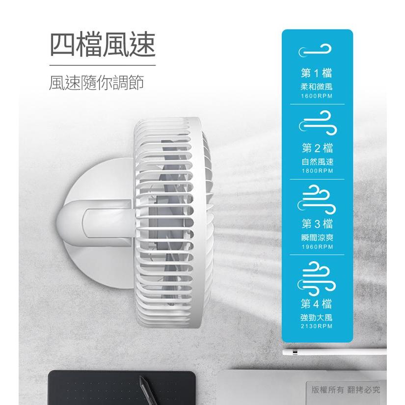 【夏天好熱】aibo AB233 6吋 自動擺頭 靜音大風量USB風扇 靜音風扇 電扇 隨身風扇 桌上型風扇 可定時-細節圖3