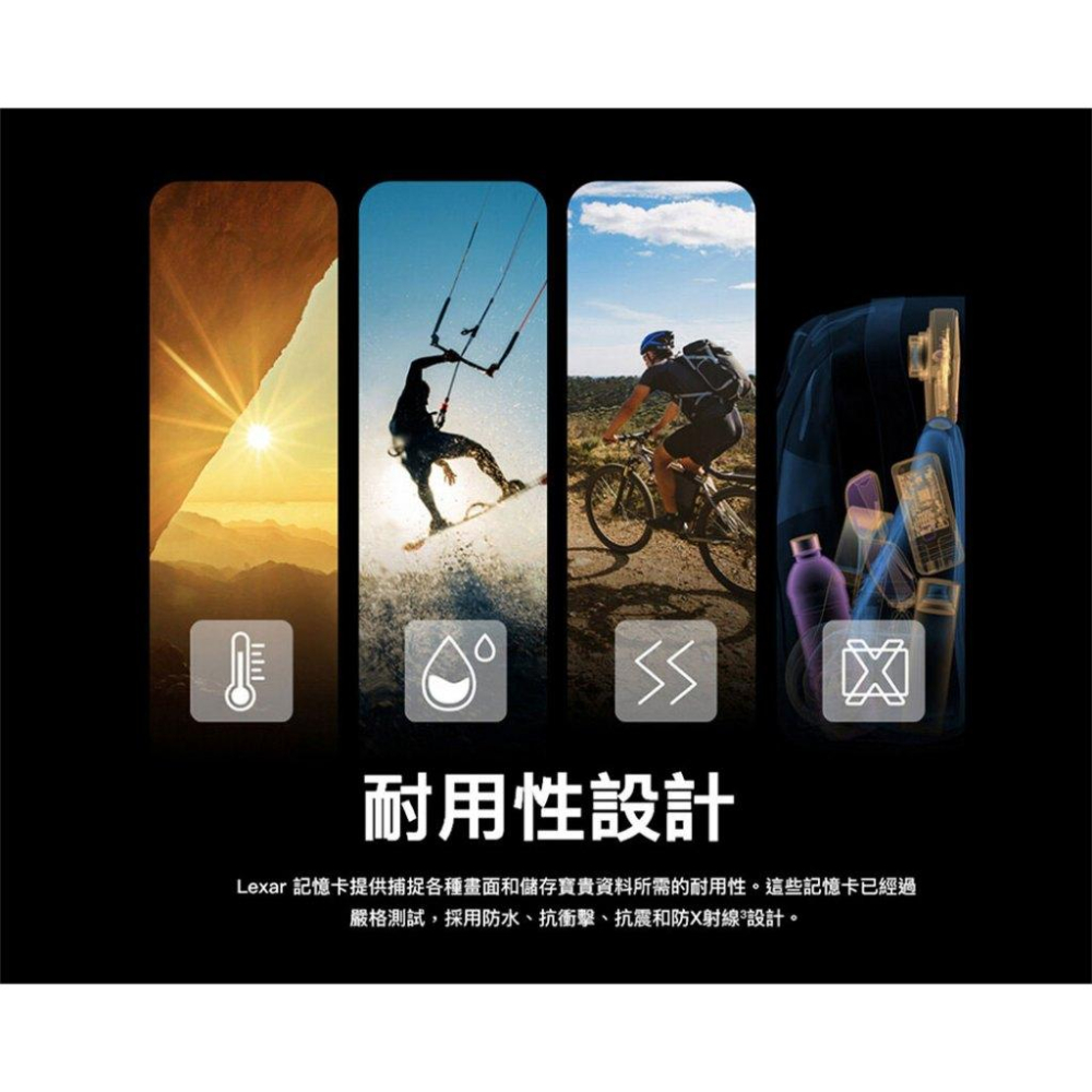 Lexar 雷克沙 Professional 2000x－64G／128G／256G SDXC UHS-II 記憶卡-細節圖6