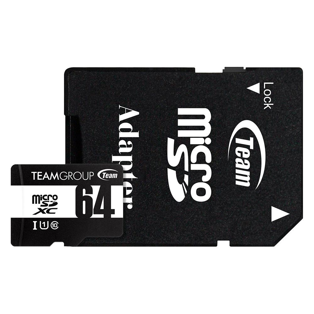 台灣製造 TEAM 十銓 Micro SDXC UHS-I U1 C10 64GB 記憶卡 附轉接卡 64G SD卡-細節圖2