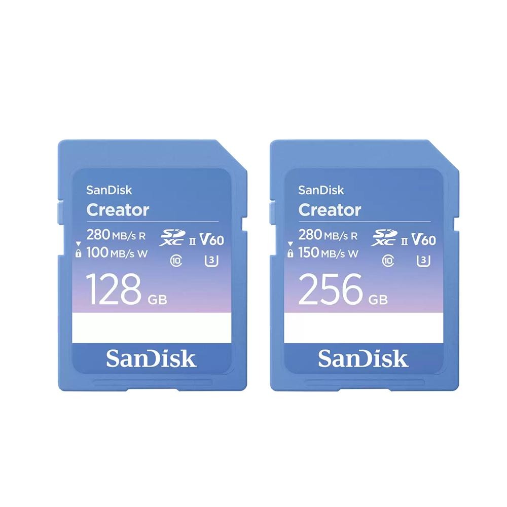 SanDisk Creator 128GB／256G UHS-II SD 記憶卡 U3／V60／280MB/s 光華-細節圖2
